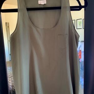 Forest Green Silk Top